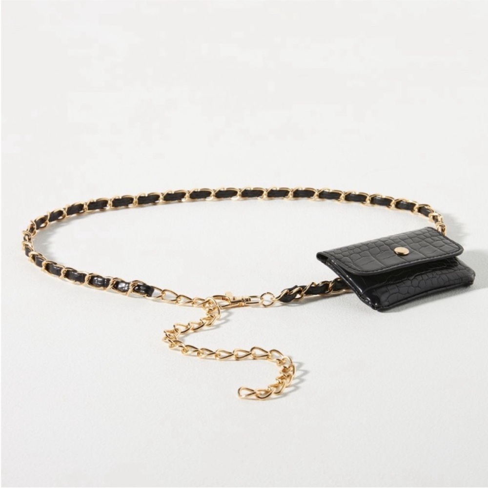Anthropologie Chain Coin Purse Belt